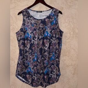 Sheilay Sleeveless Paisley Top